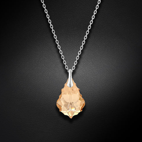 Серебряный кулон "Baroka V (Golden Shadow)" с кристаллами Swarovski™